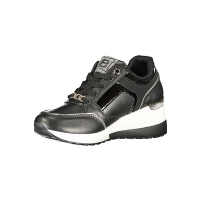 Laura Biagiotti Schwarzer Polyester Damen Sneaker