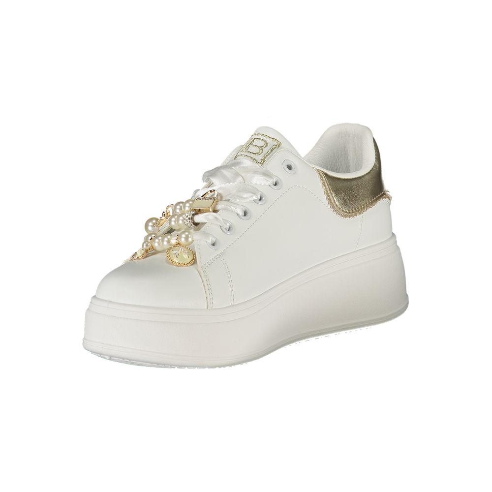 Laura Biagiotti Weißer Polyester Damen Sneaker