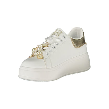 Laura Biagiotti Weißer Polyester Damen Sneaker