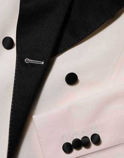 Dolce &amp; Gabbana Weißer SICILIA Zweireihiger Anzugblazer
