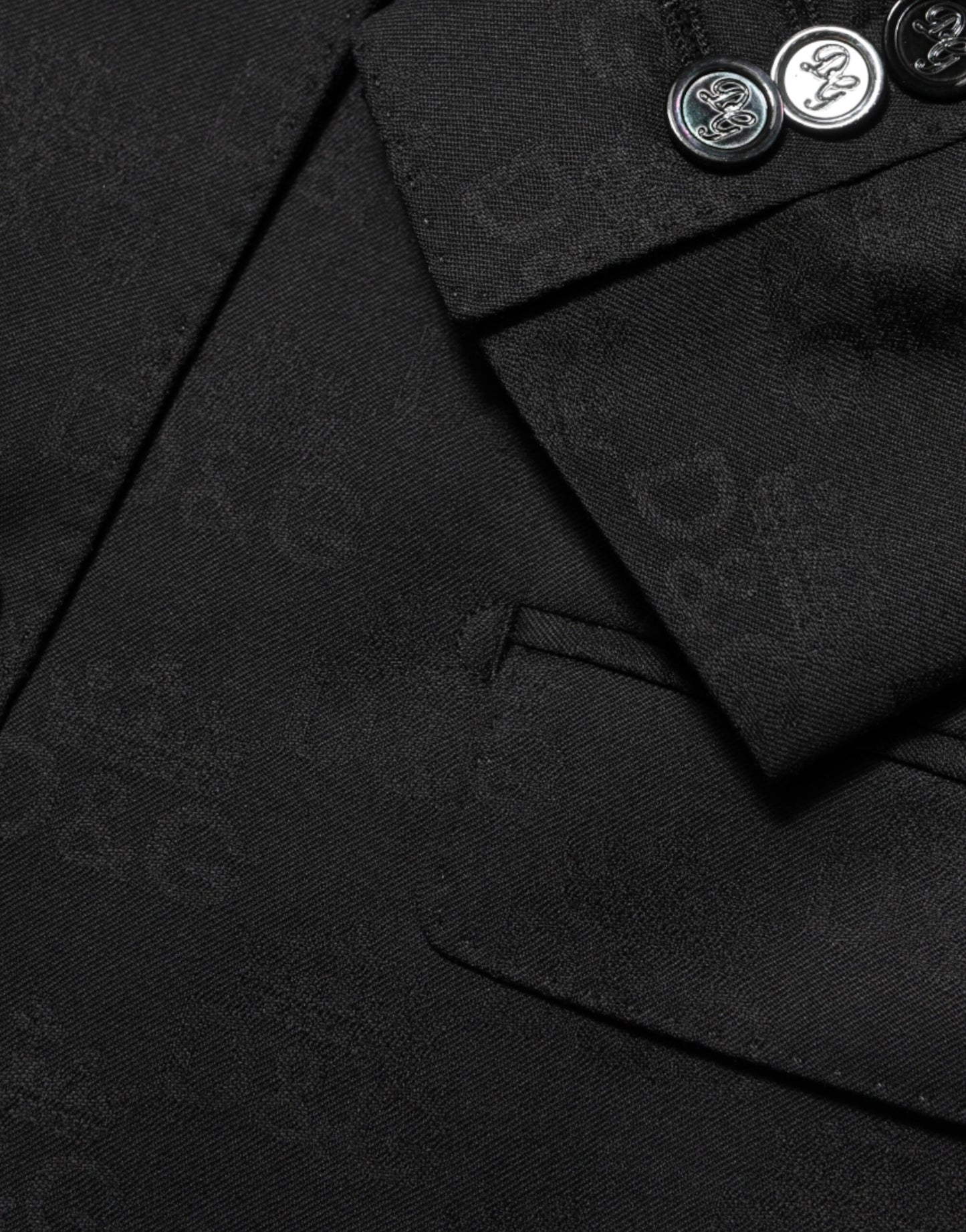 Dolce &amp; Gabbana – Schwarzer MARTINI-Anzugblazer mit 2 Knöpfen