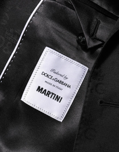 Dolce &amp; Gabbana – Schwarzer MARTINI-Anzugblazer mit 2 Knöpfen