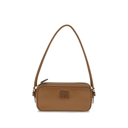 Miu Miu Schultertasche aus braunem Kalbsleder (Bos Taurus)