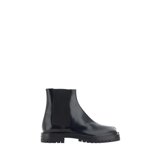 Margiela Schwarze Kalbsleder Bos Taurus Chelsea Boots