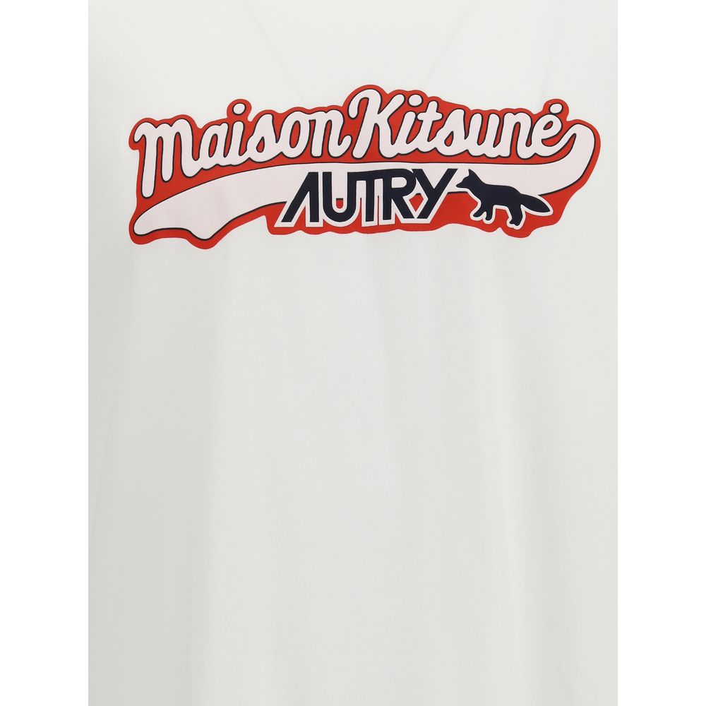 Autry Weißes Baumwoll-T-Shirt