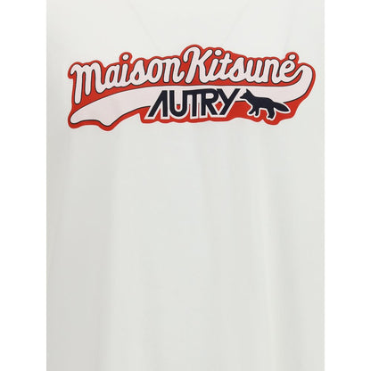 Autry Weißes Baumwoll-T-Shirt