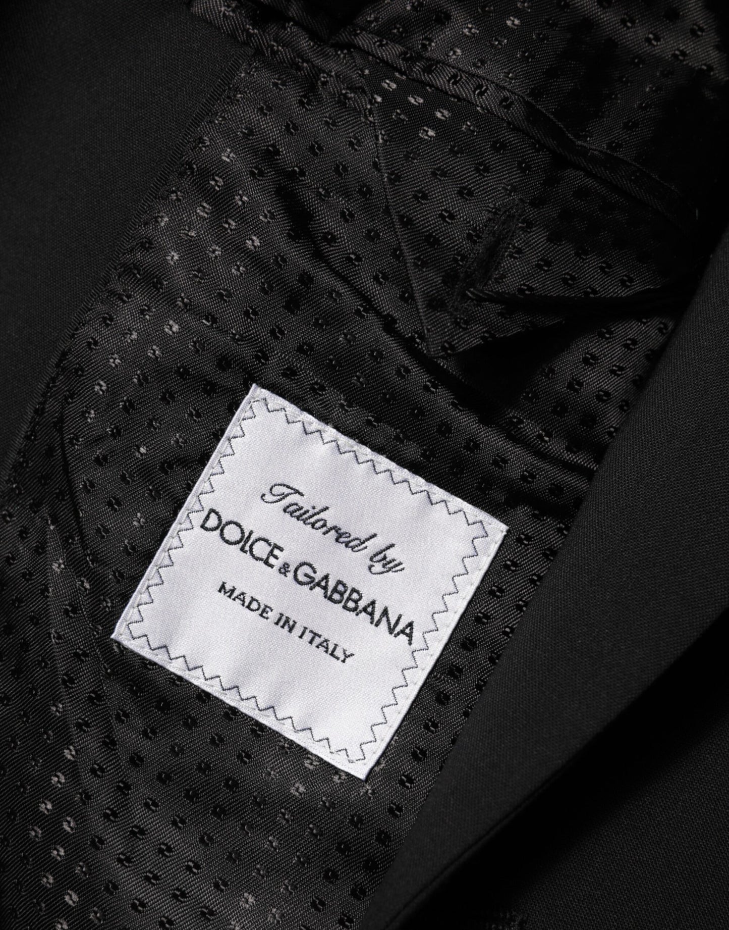 Dolce &amp; Gabbana Schwarzer Wollanzug mit 2 Knöpfen für Herren