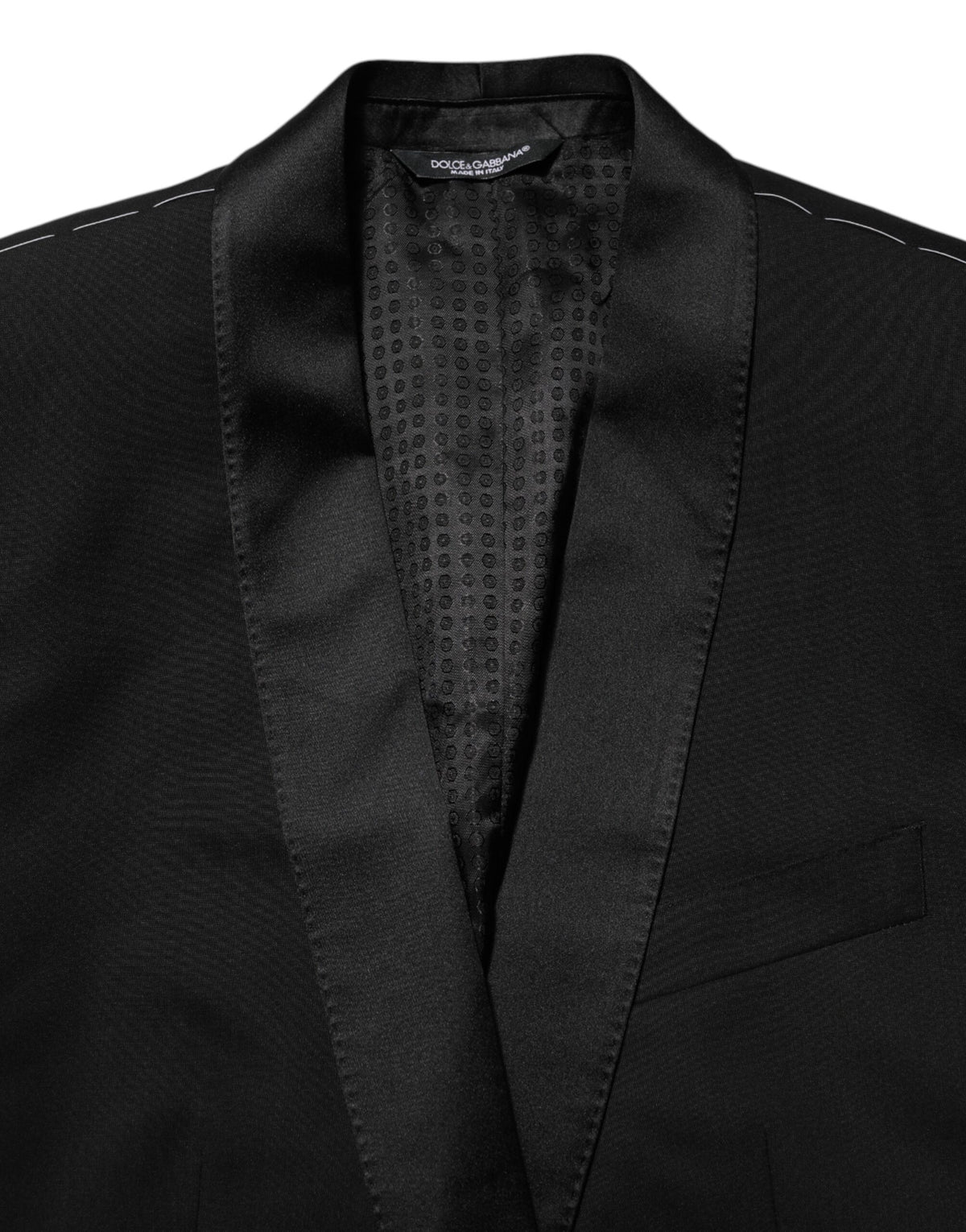 Dolce &amp; Gabbana – Schwarzer MARTINI-Anzugblazer mit 1 Knopf