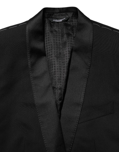 Dolce &amp; Gabbana – Schwarzer MARTINI-Anzugblazer mit 1 Knopf
