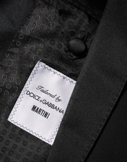 Dolce &amp; Gabbana – Schwarzer MARTINI-Anzugblazer mit 1 Knopf