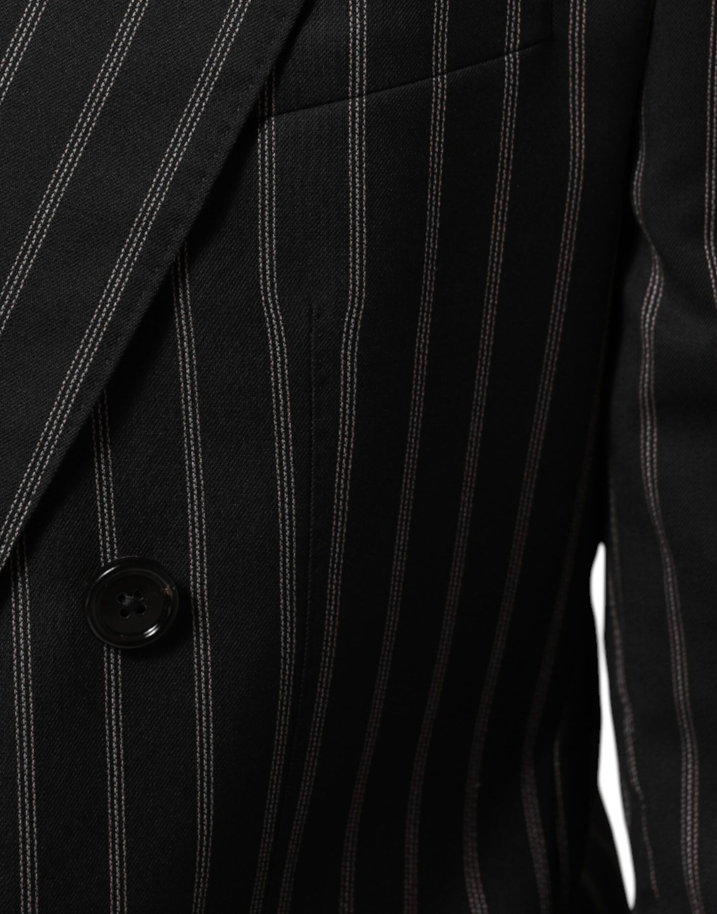 Dolce &amp; Gabbana – SICILIA – Anzugblazer mit 1 Knopf und schwarzen Streifen