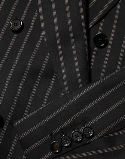 Dolce &amp; Gabbana – SICILIA – Anzugblazer mit 1 Knopf und schwarzen Streifen