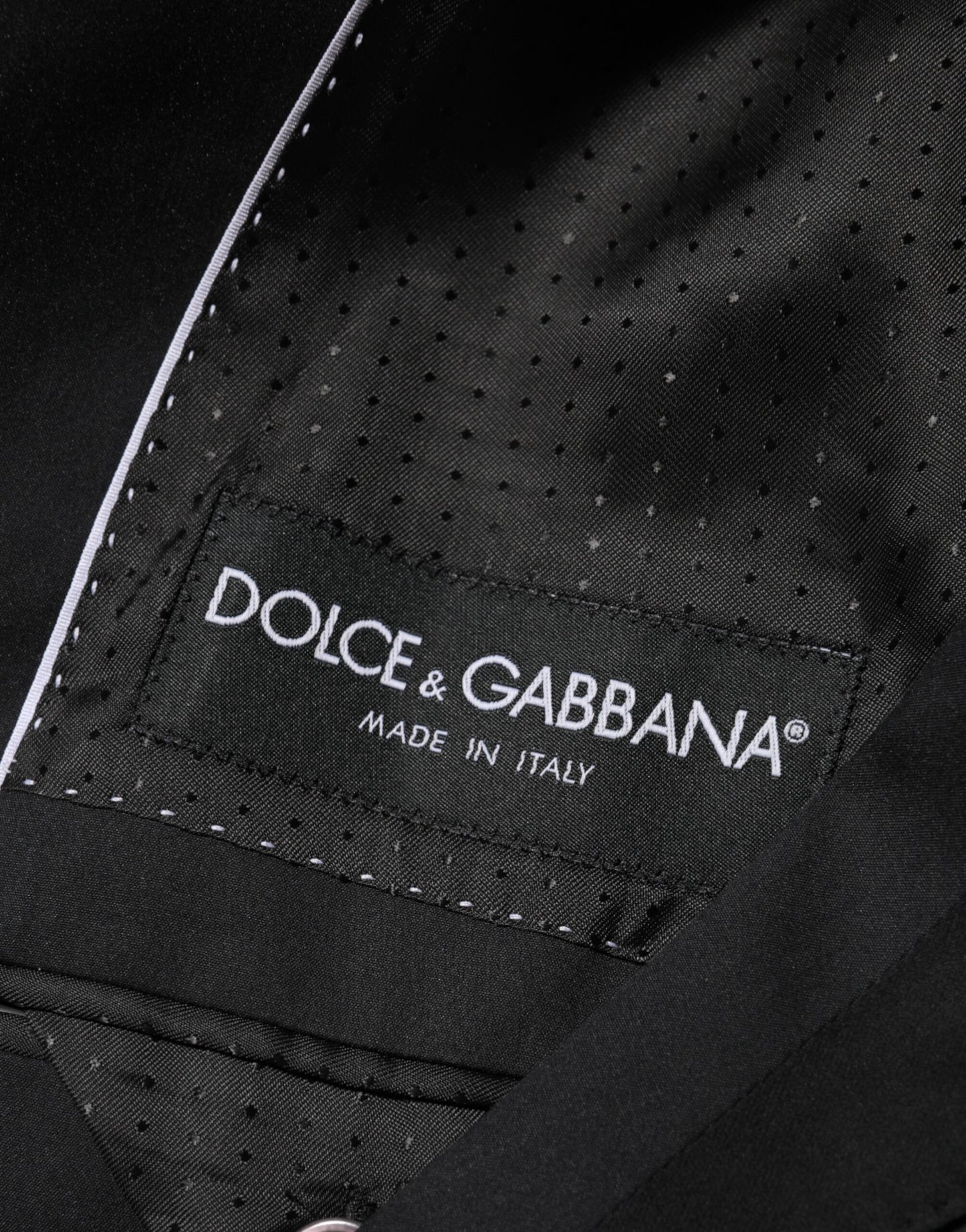 Dolce &amp; Gabbana – Schwarzer Anzugsjacken-Blazer aus Baumwolle mit 2 Knöpfen