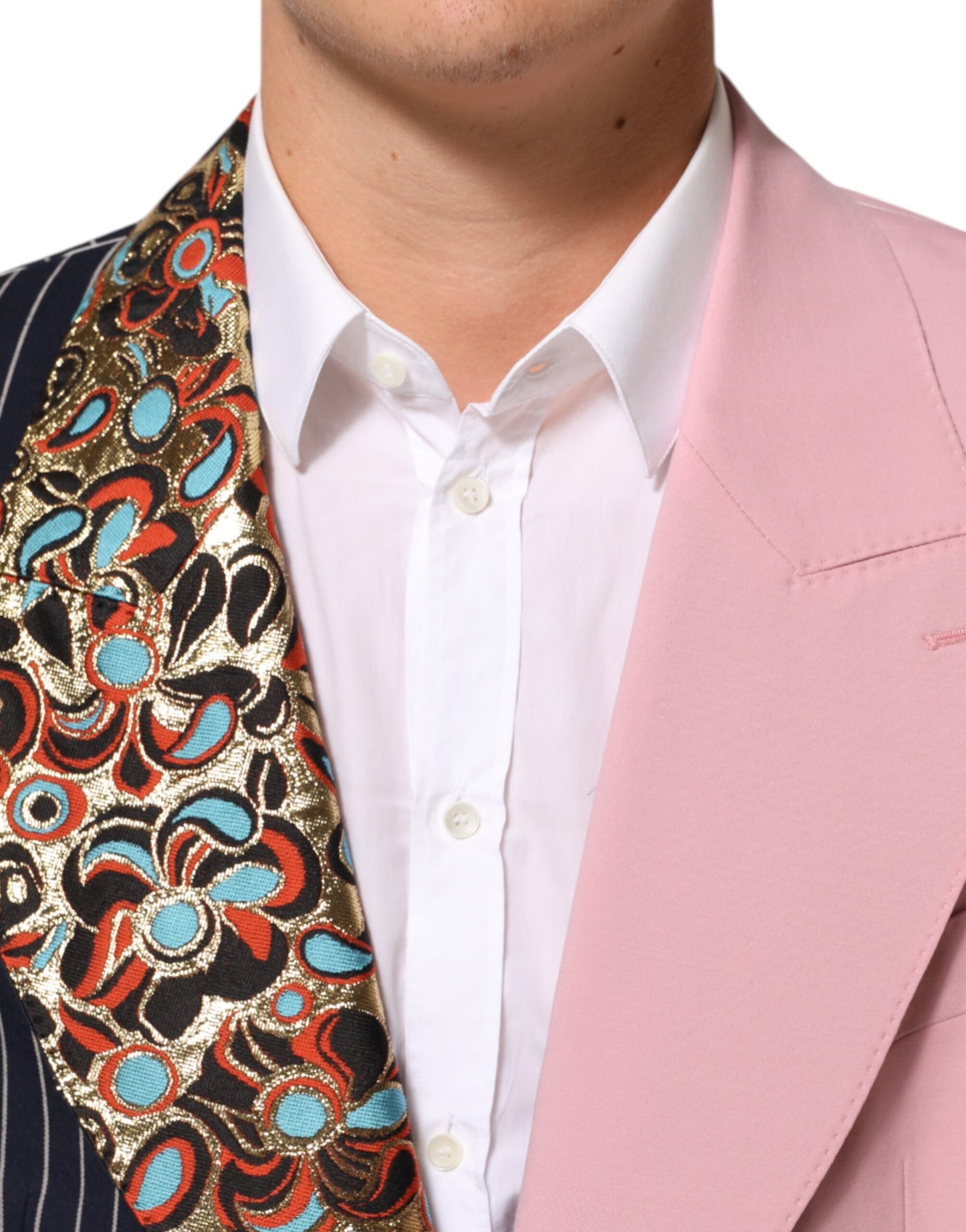 Dolce &amp; Gabbana – Mehrfarbiger, einreihiger Blazer mit Patchwork-Muster