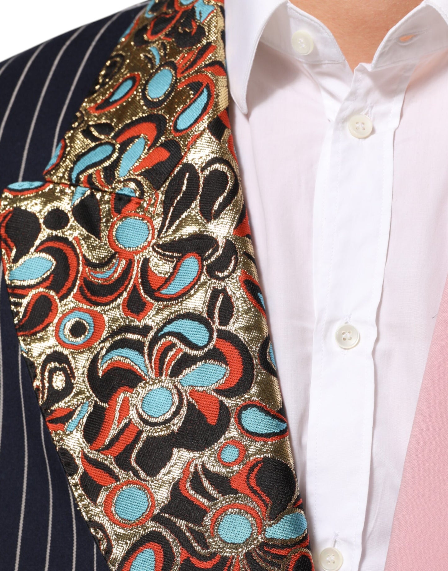 Dolce &amp; Gabbana – Mehrfarbiger, einreihiger Blazer mit Patchwork-Muster
