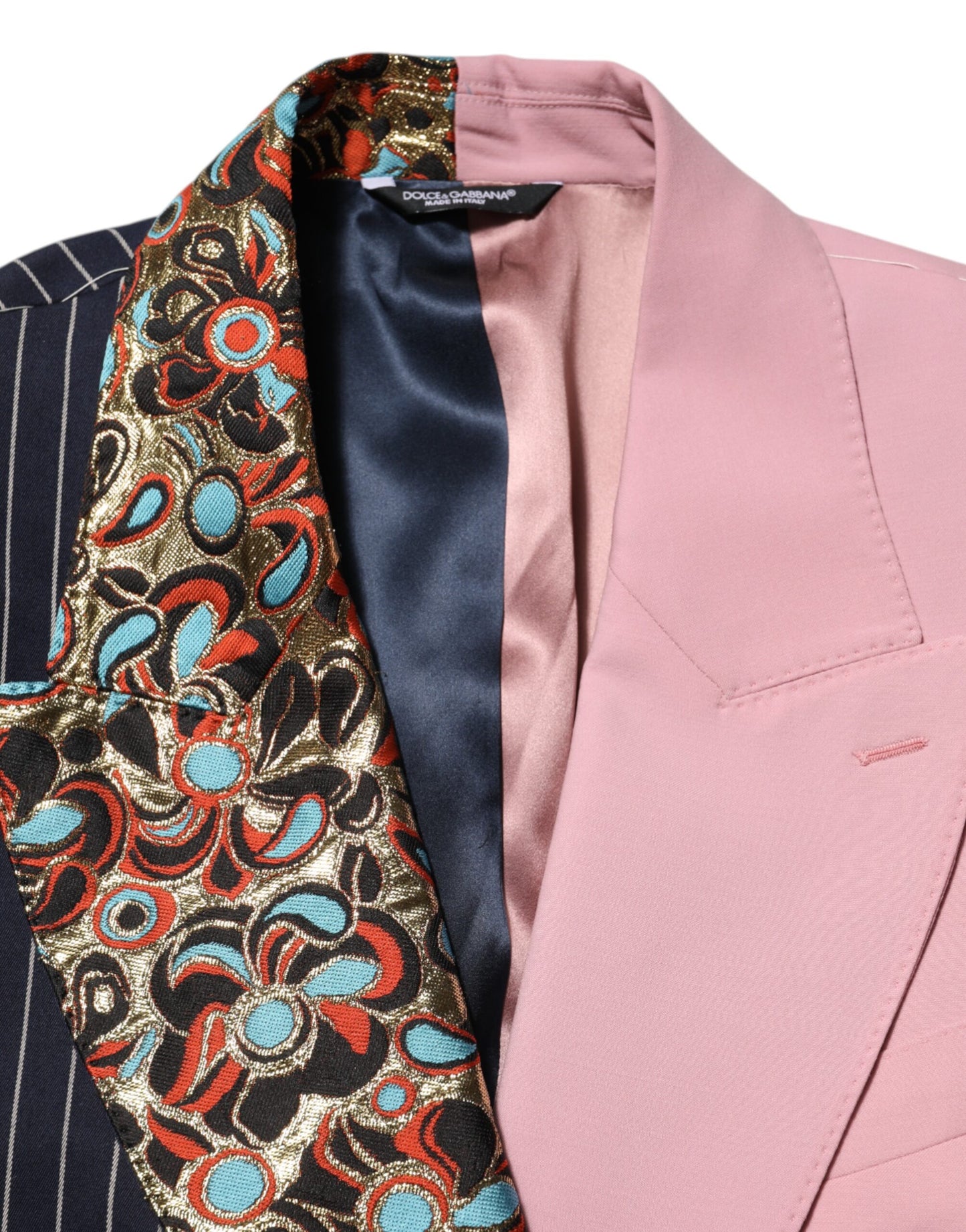 Dolce &amp; Gabbana – Mehrfarbiger, einreihiger Blazer mit Patchwork-Muster