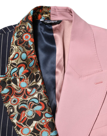 Dolce &amp; Gabbana – Mehrfarbiger, einreihiger Blazer mit Patchwork-Muster