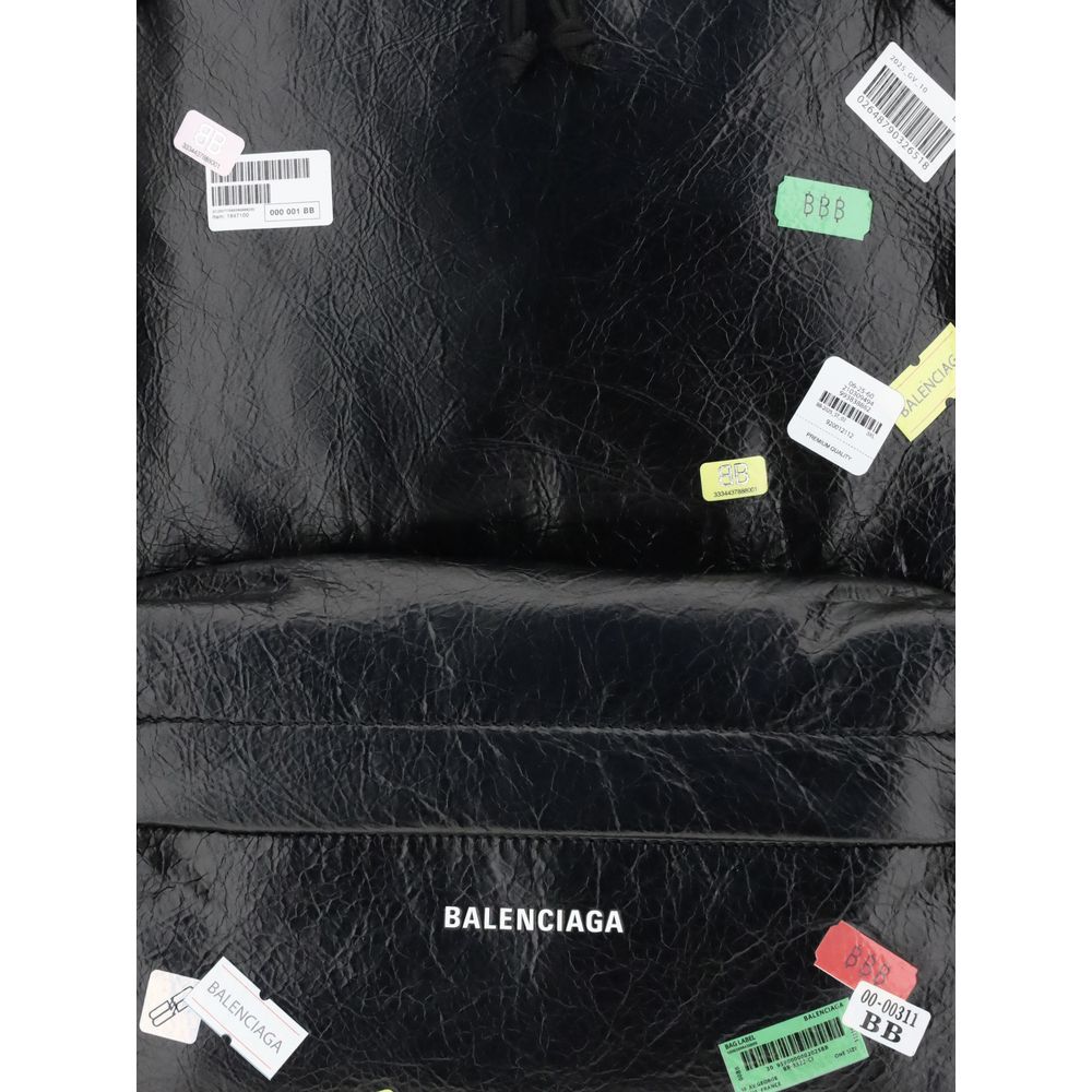 Balenciaga Rucksack aus schwarzem Lammleder (Ovis Aries Aries)