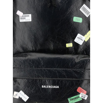 Balenciaga Rucksack aus schwarzem Lammleder (Ovis Aries Aries)