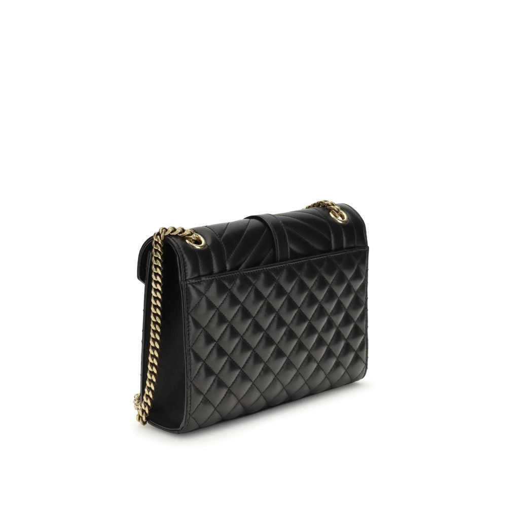 Saint Laurent Schultertasche aus schwarzem Kalbsleder (Bos Taurus)