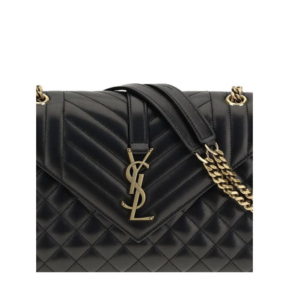 Saint Laurent Schultertasche aus schwarzem Kalbsleder (Bos Taurus)