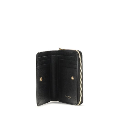 Saint Laurent Portemonnaie aus schwarzem Kalbsleder (Bos Taurus)