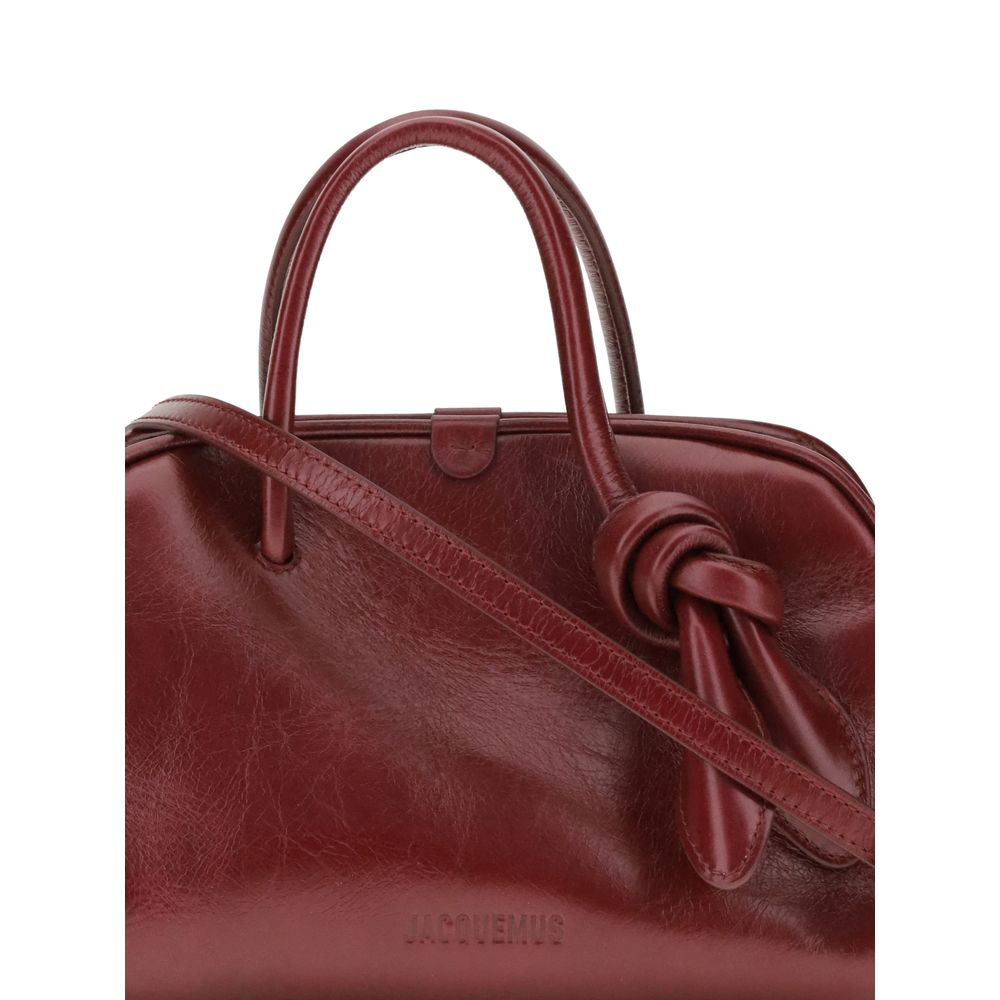 Jacquemus Bordeaux Kalbsleder Bos Taurus Handtasche