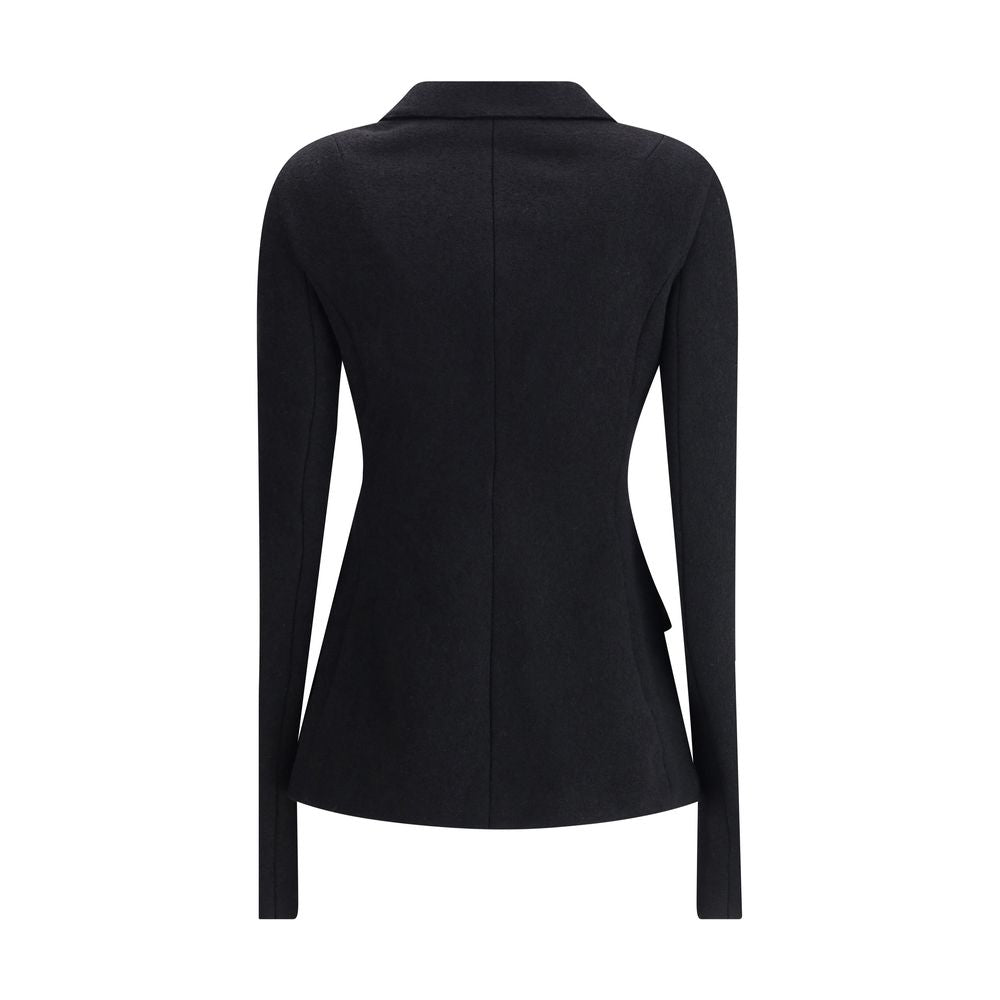 Dolce &amp; Gabbana Wollmantel aus schwarzem Fleece