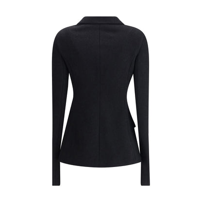 Dolce &amp; Gabbana Wollmantel aus schwarzem Fleece