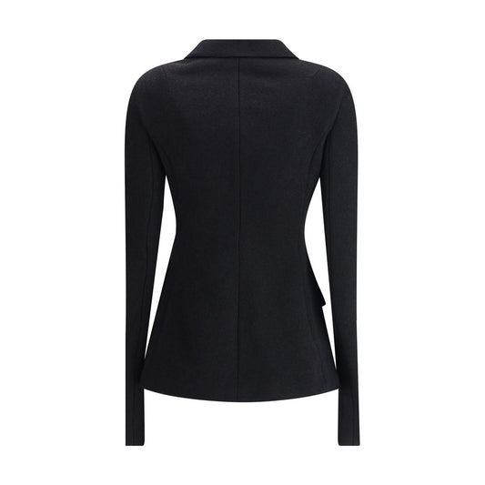 Dolce &amp; Gabbana Wollmantel aus schwarzem Fleece