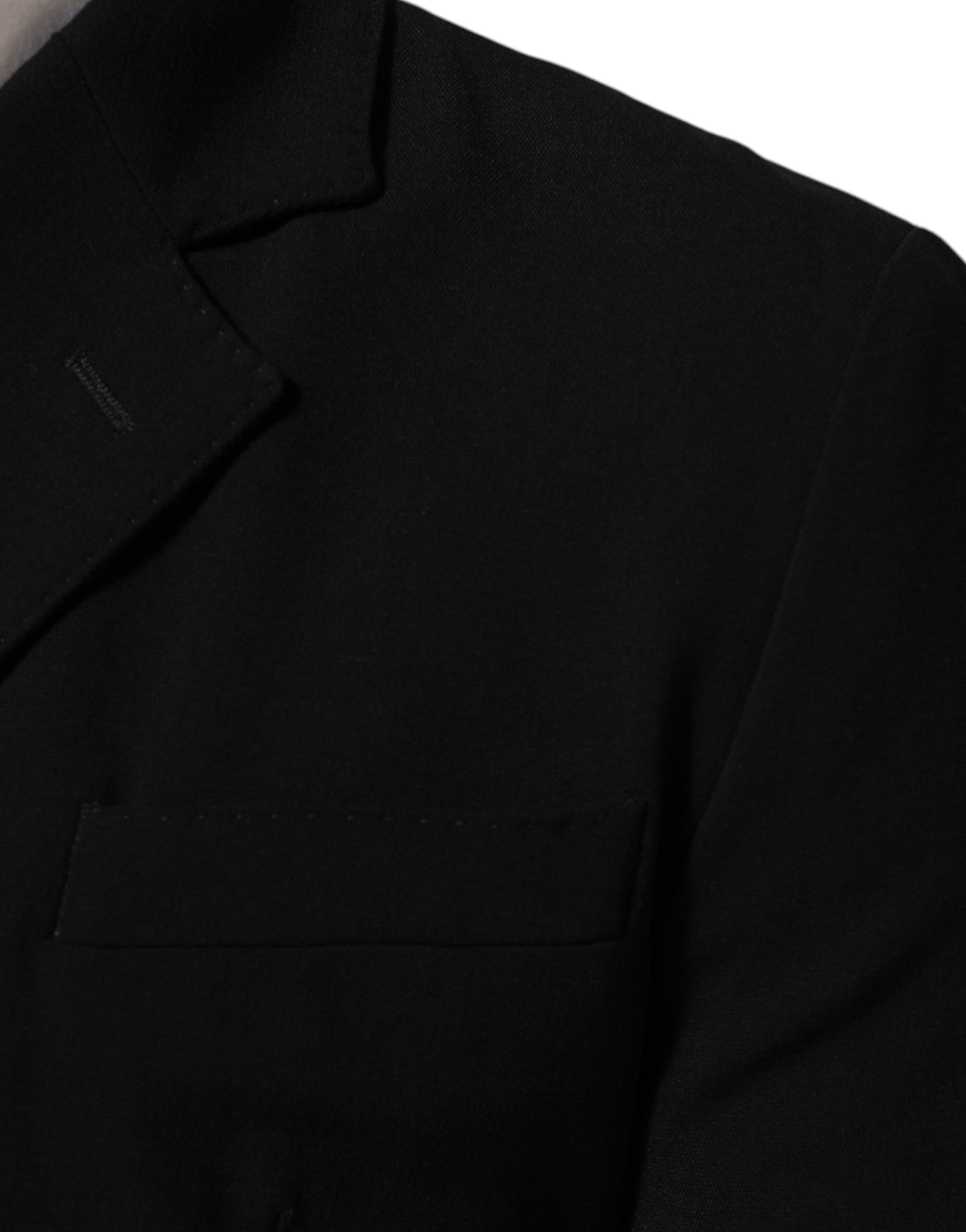 Dolce &amp; Gabbana Schwarzer Woll-Zweireiher-Blazer für Herren