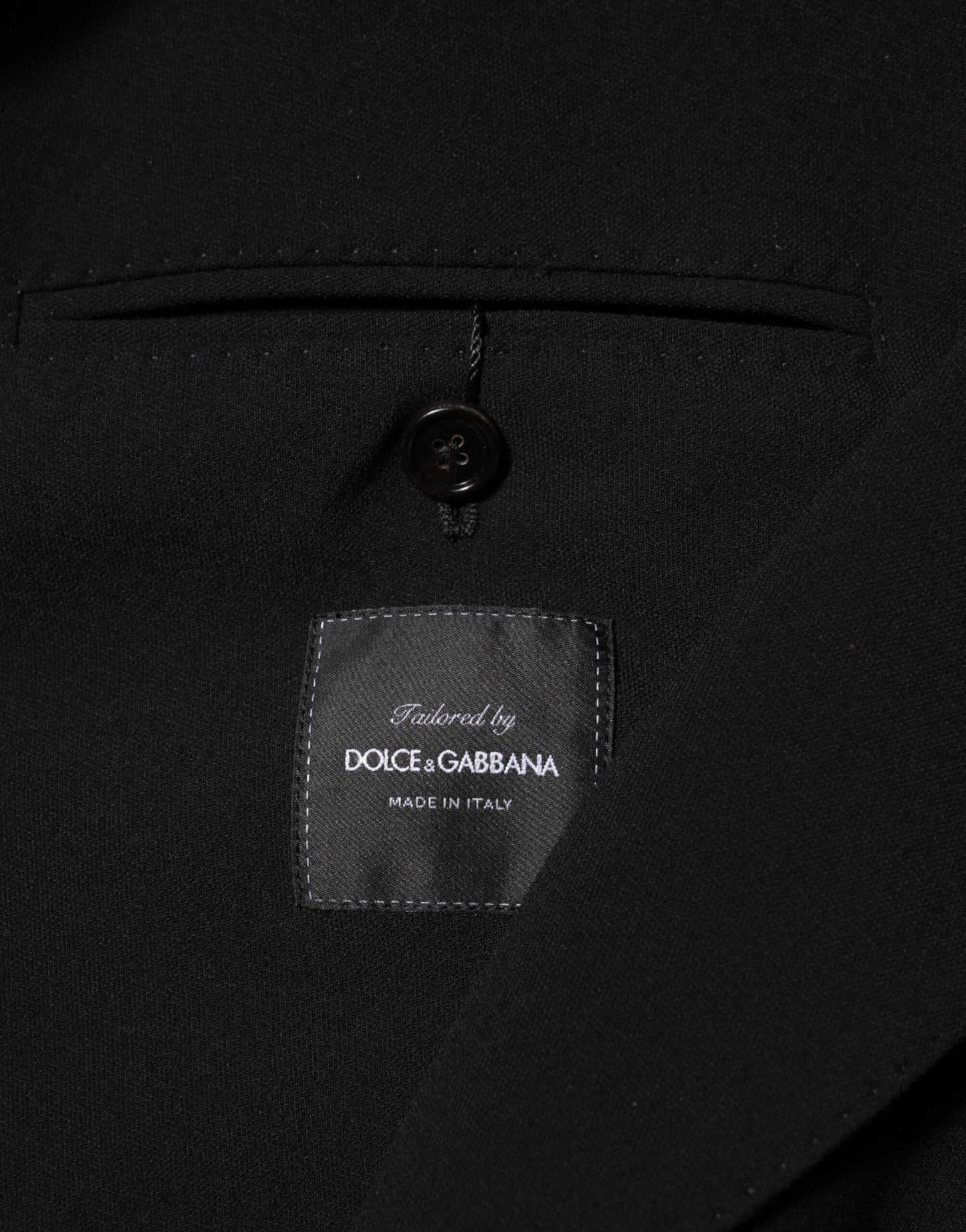 Dolce &amp; Gabbana Schwarzer Woll-Zweireiher-Blazer für Herren