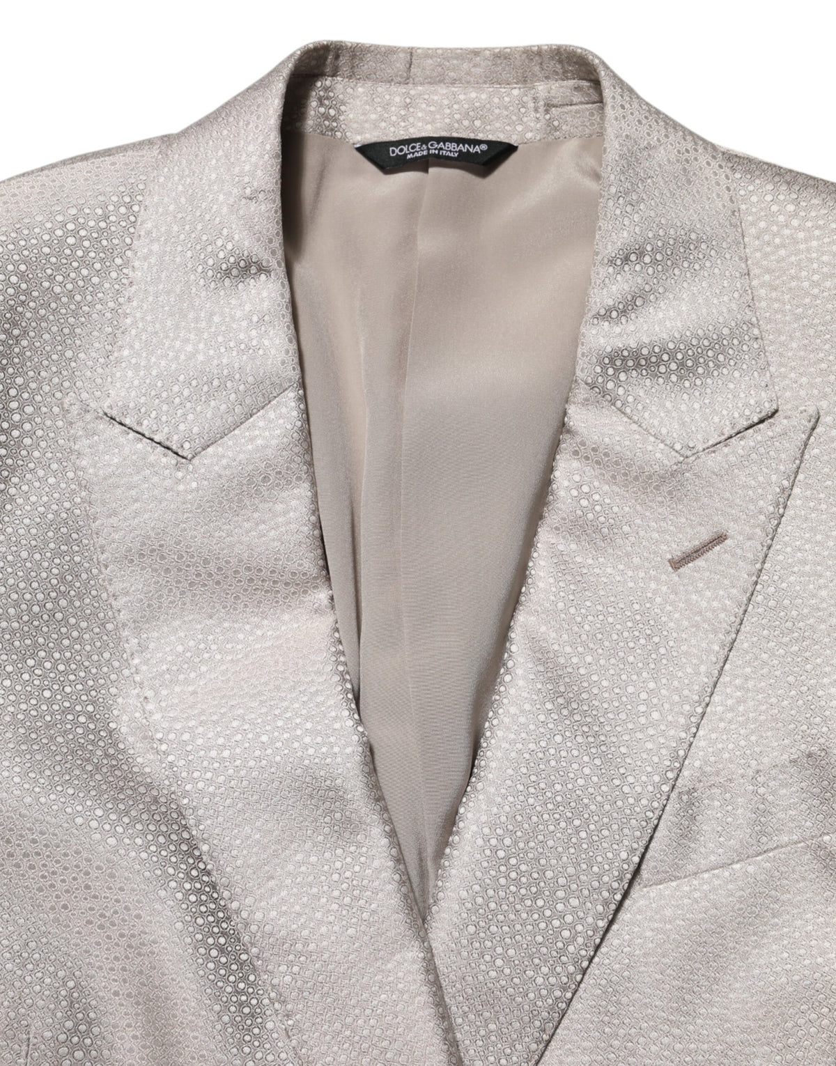 Dolce &amp; Gabbana Beige MARTINI Zweireihiger Anzugblazer