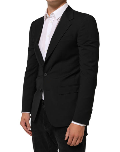 Dolce &amp; Gabbana – Schwarzer STAFF-Anzugblazer mit 2 Knöpfen
