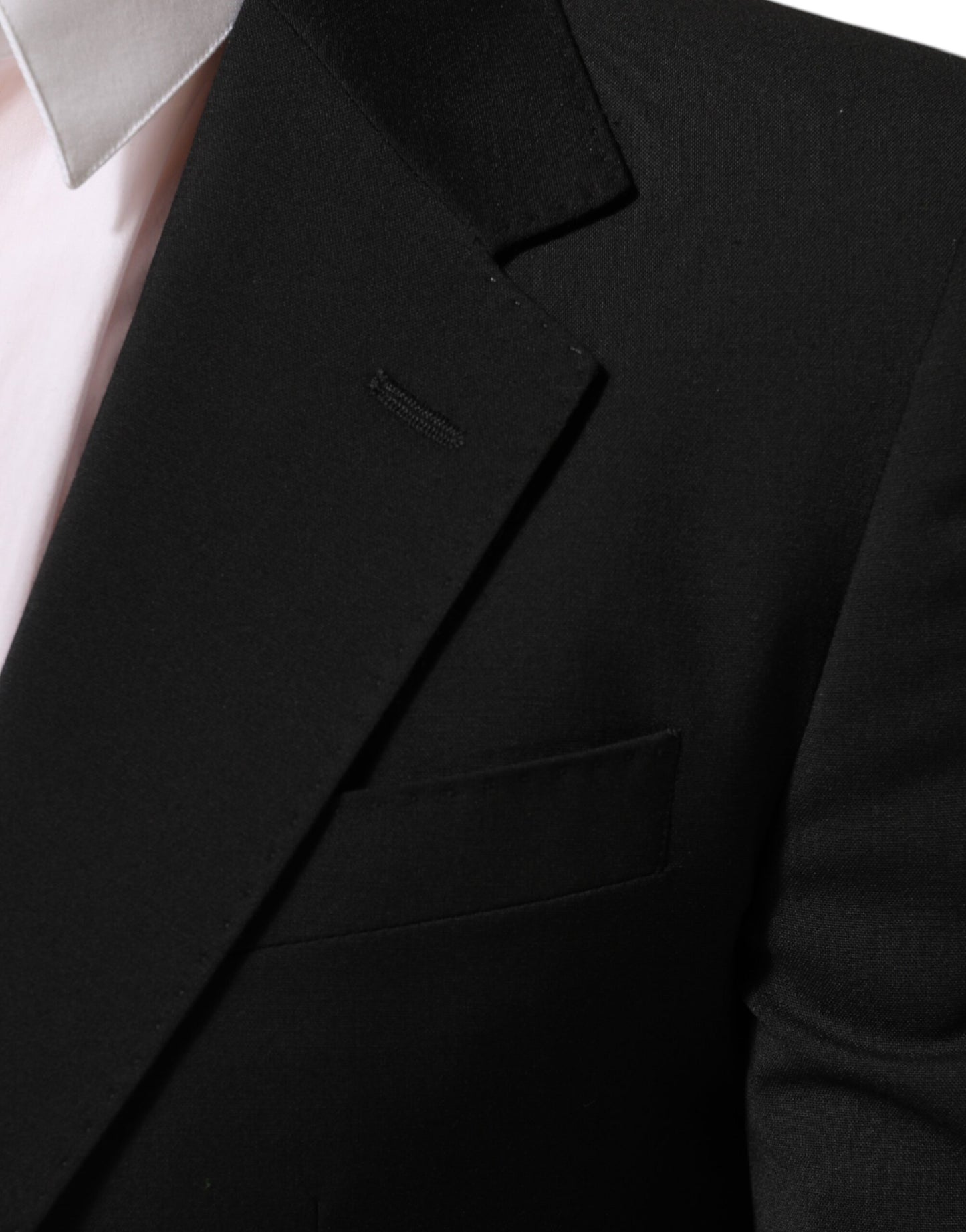 Dolce &amp; Gabbana – Schwarzer STAFF-Anzugblazer mit 2 Knöpfen