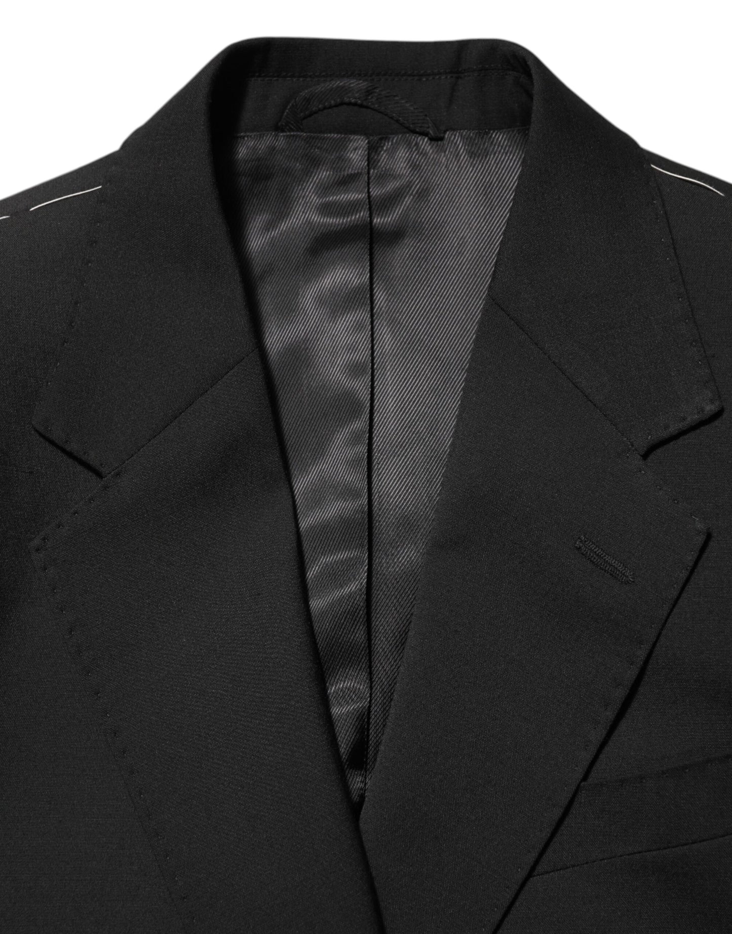 Dolce &amp; Gabbana – Schwarzer STAFF-Anzugblazer mit 2 Knöpfen