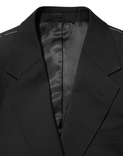 Dolce &amp; Gabbana – Schwarzer STAFF-Anzugblazer mit 2 Knöpfen