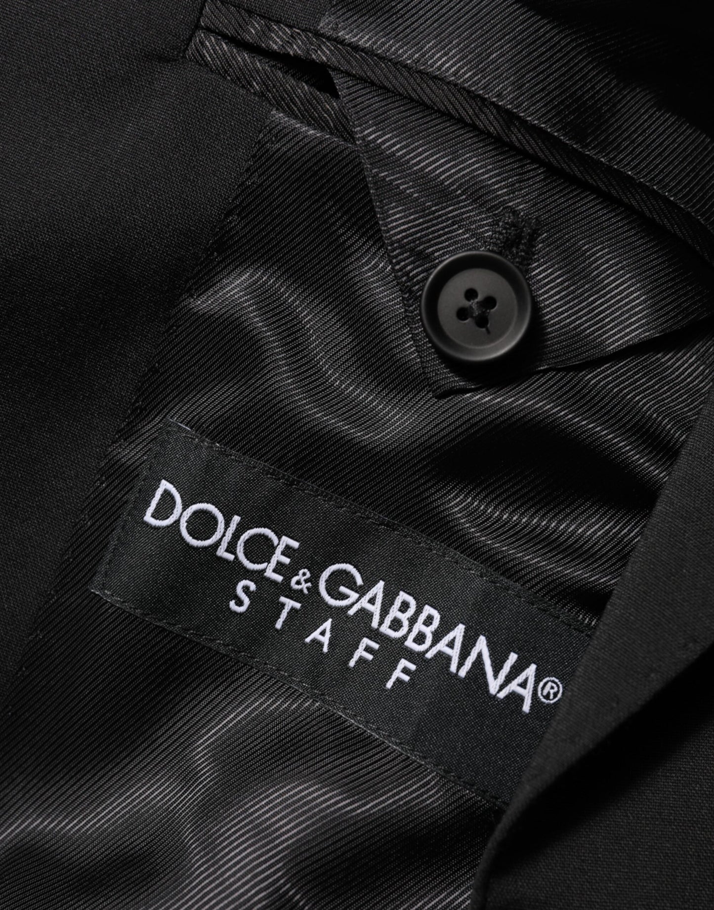 Dolce &amp; Gabbana – Schwarzer STAFF-Anzugblazer mit 2 Knöpfen