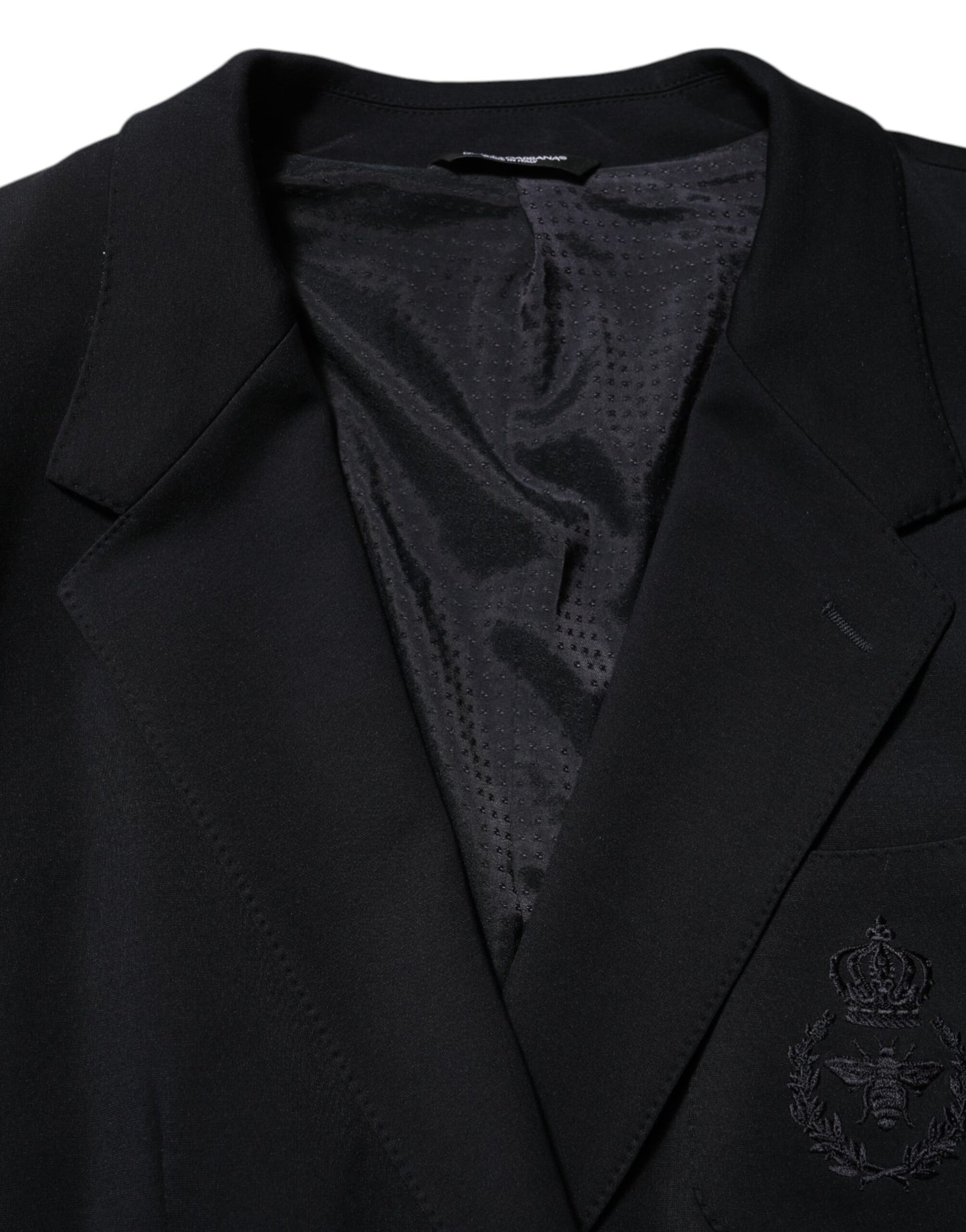 Dolce &amp; Gabbana – Schwarzer Blazer aus Viskose mit 2 Knöpfen