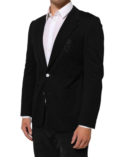 Dolce &amp; Gabbana – Schwarzer Blazer aus Viskose mit 2 Knöpfen