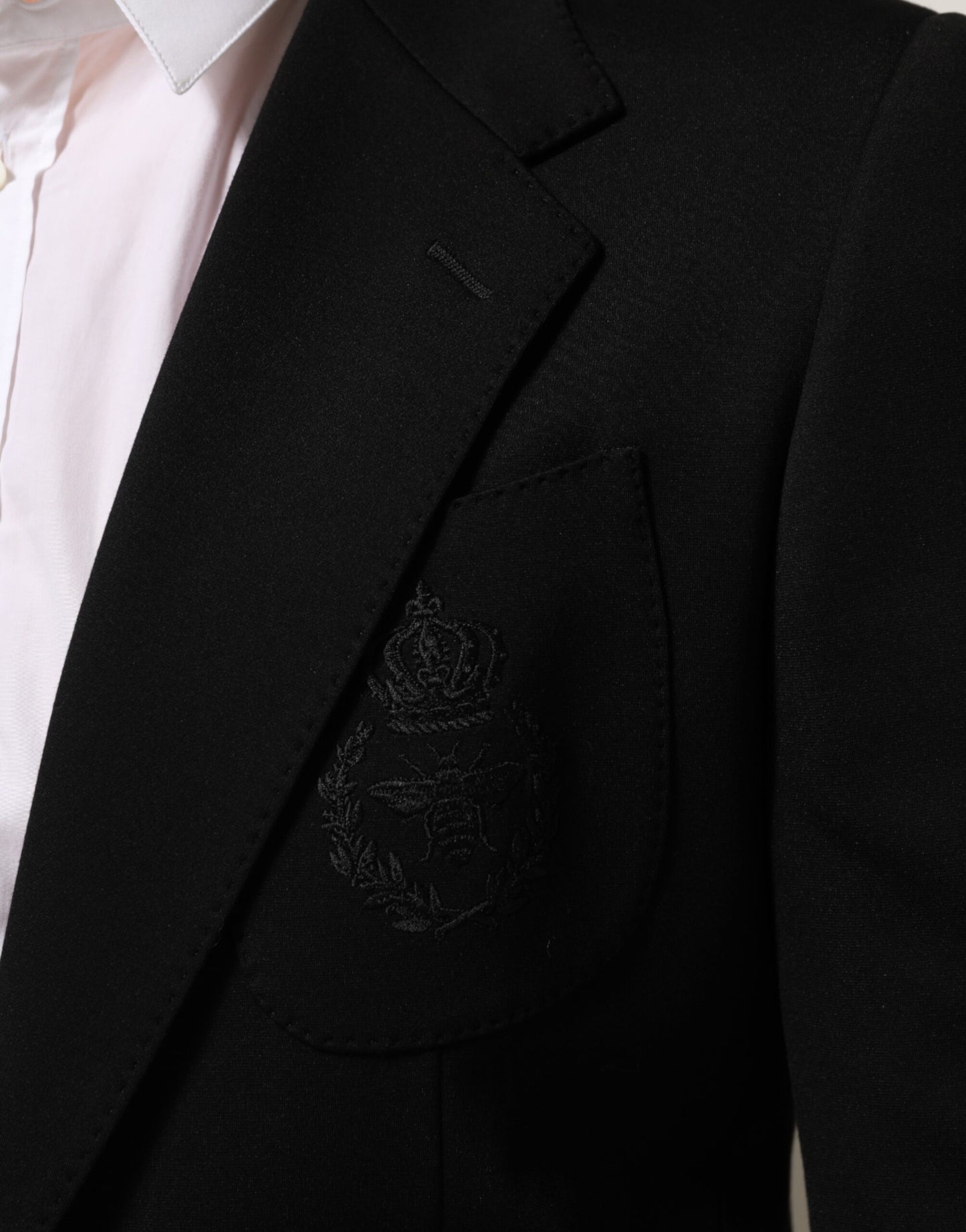Dolce &amp; Gabbana – Schwarzer Blazer aus Viskose mit 2 Knöpfen