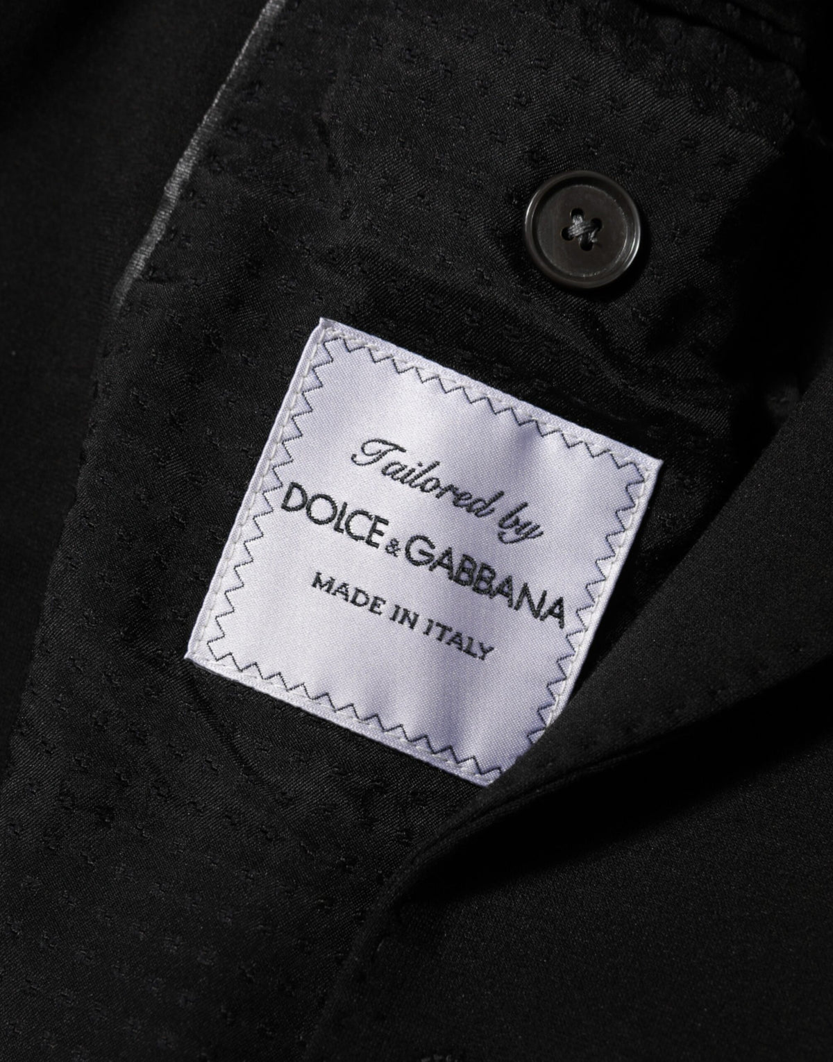 Dolce &amp; Gabbana – Schwarzer Blazer aus Viskose mit 2 Knöpfen