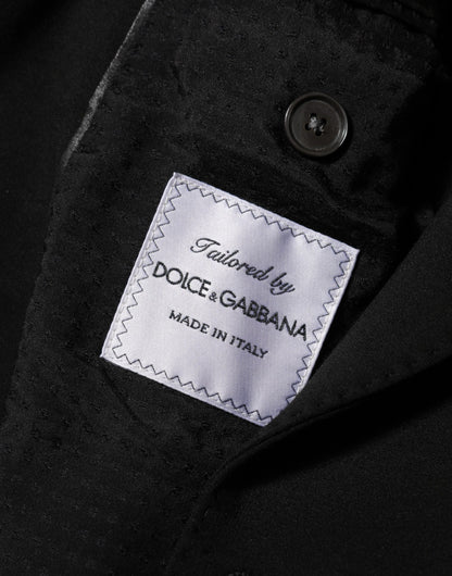 Dolce &amp; Gabbana – Schwarzer Blazer aus Viskose mit 2 Knöpfen