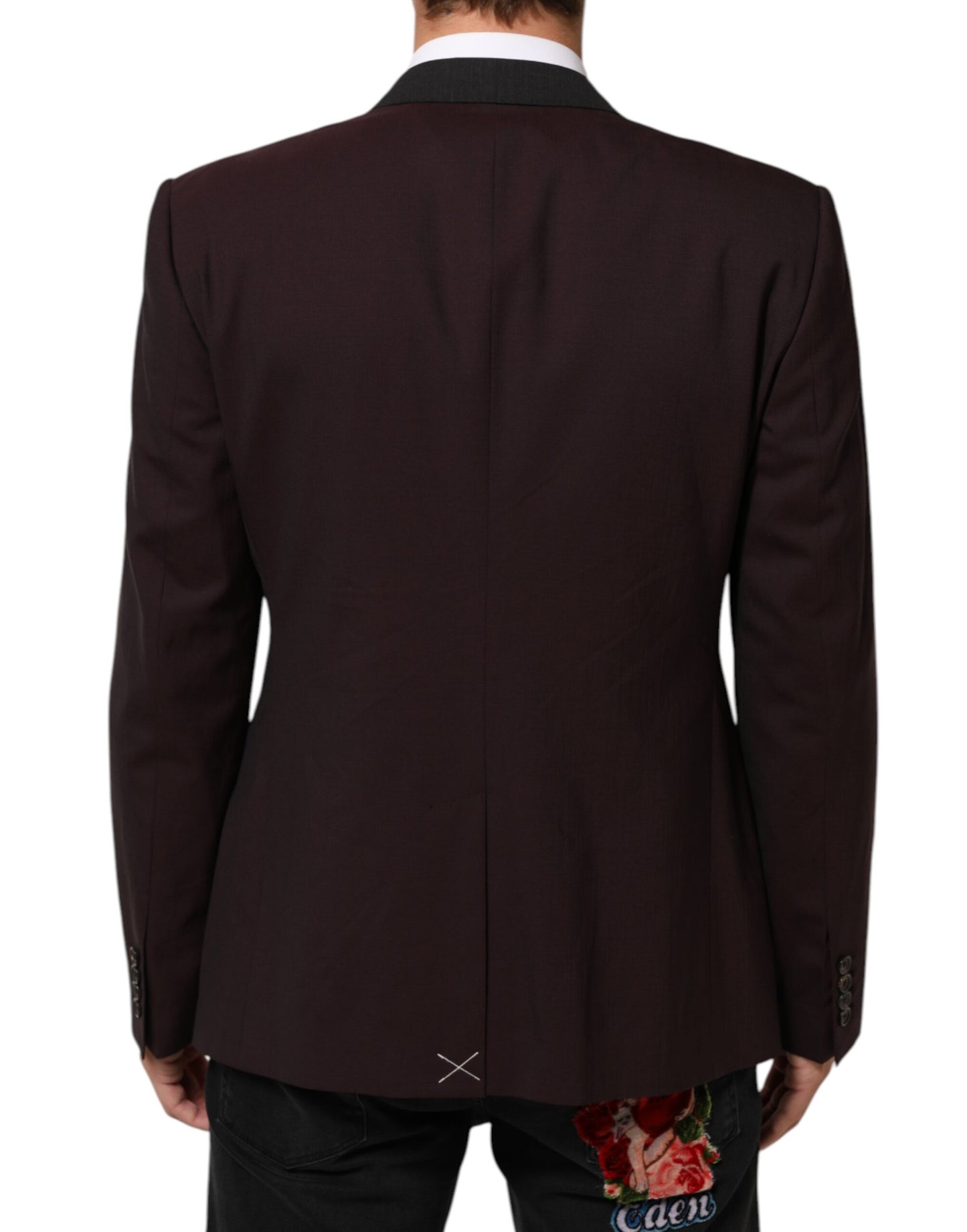 Dolce &amp; Gabbana – Kastanienbrauner Blazer aus Wolle mit 2 Knöpfen