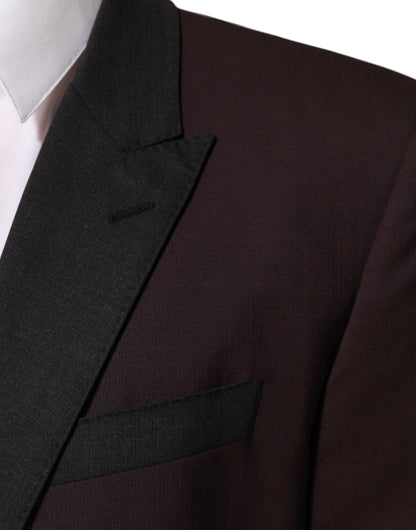 Dolce &amp; Gabbana – Kastanienbrauner Blazer aus Wolle mit 2 Knöpfen