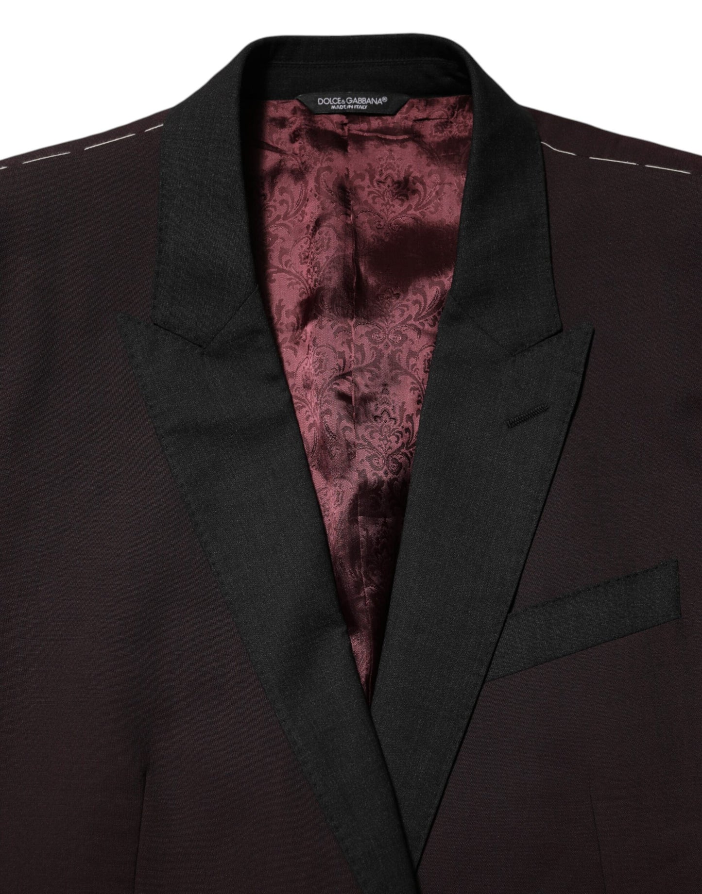 Dolce &amp; Gabbana – Kastanienbrauner Blazer aus Wolle mit 2 Knöpfen