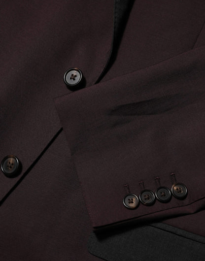 Dolce &amp; Gabbana – Kastanienbrauner Blazer aus Wolle mit 2 Knöpfen
