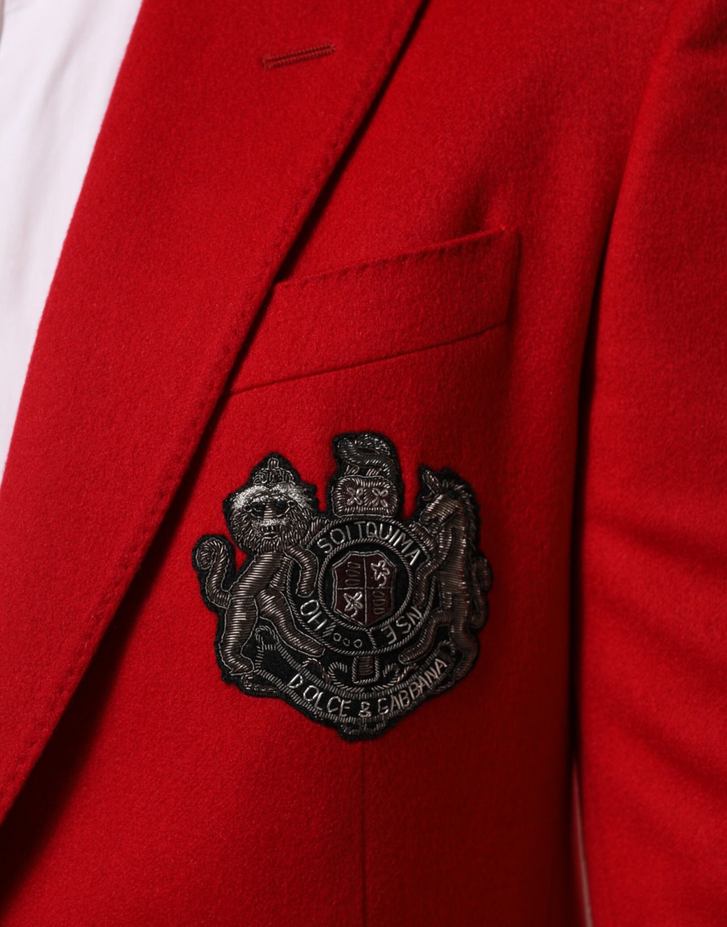 Dolce &amp; Gabbana – Roter Anzugsjacken-Blazer aus Kaschmir mit 2 Knöpfen