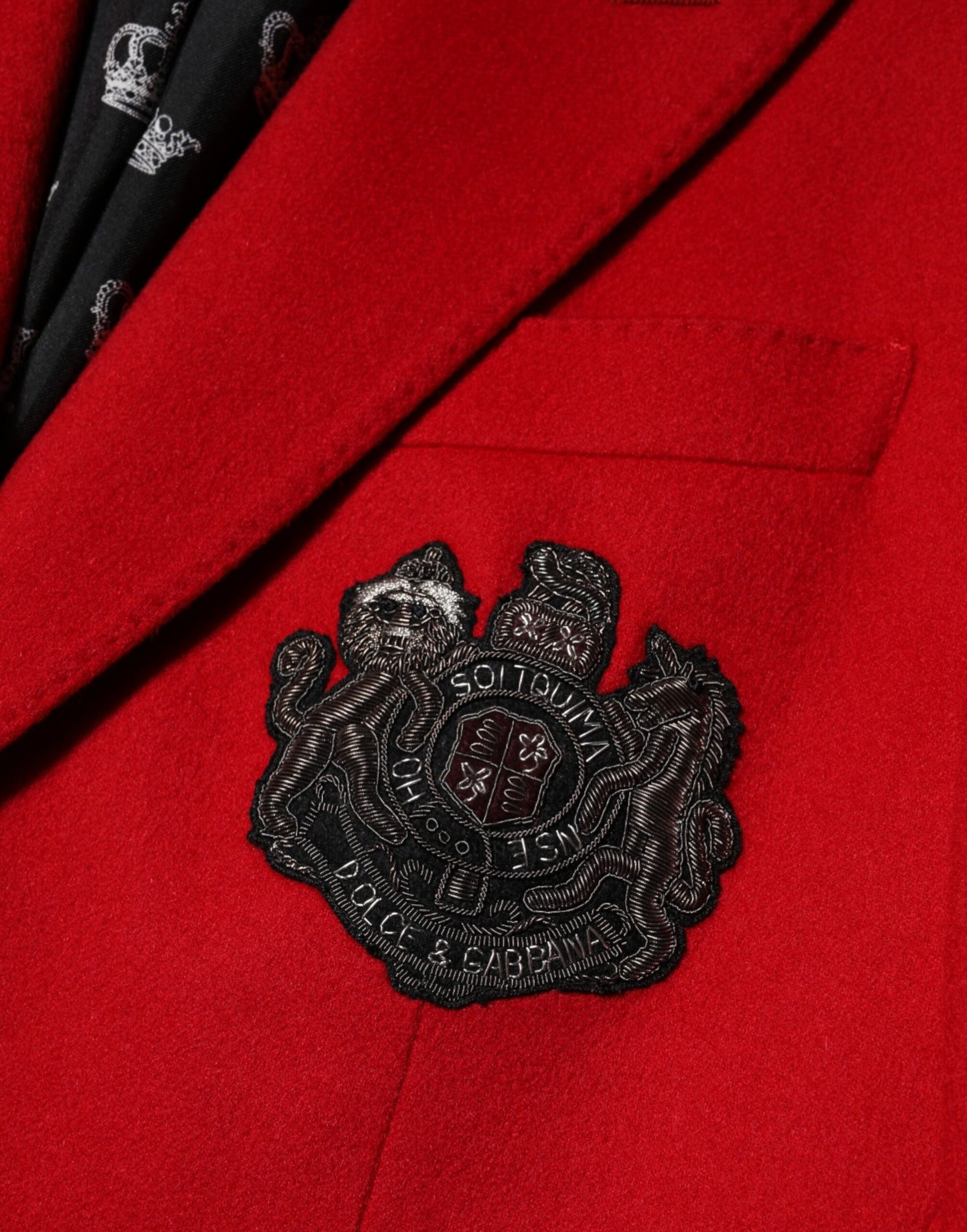 Dolce &amp; Gabbana – Roter Anzugsjacken-Blazer aus Kaschmir mit 2 Knöpfen