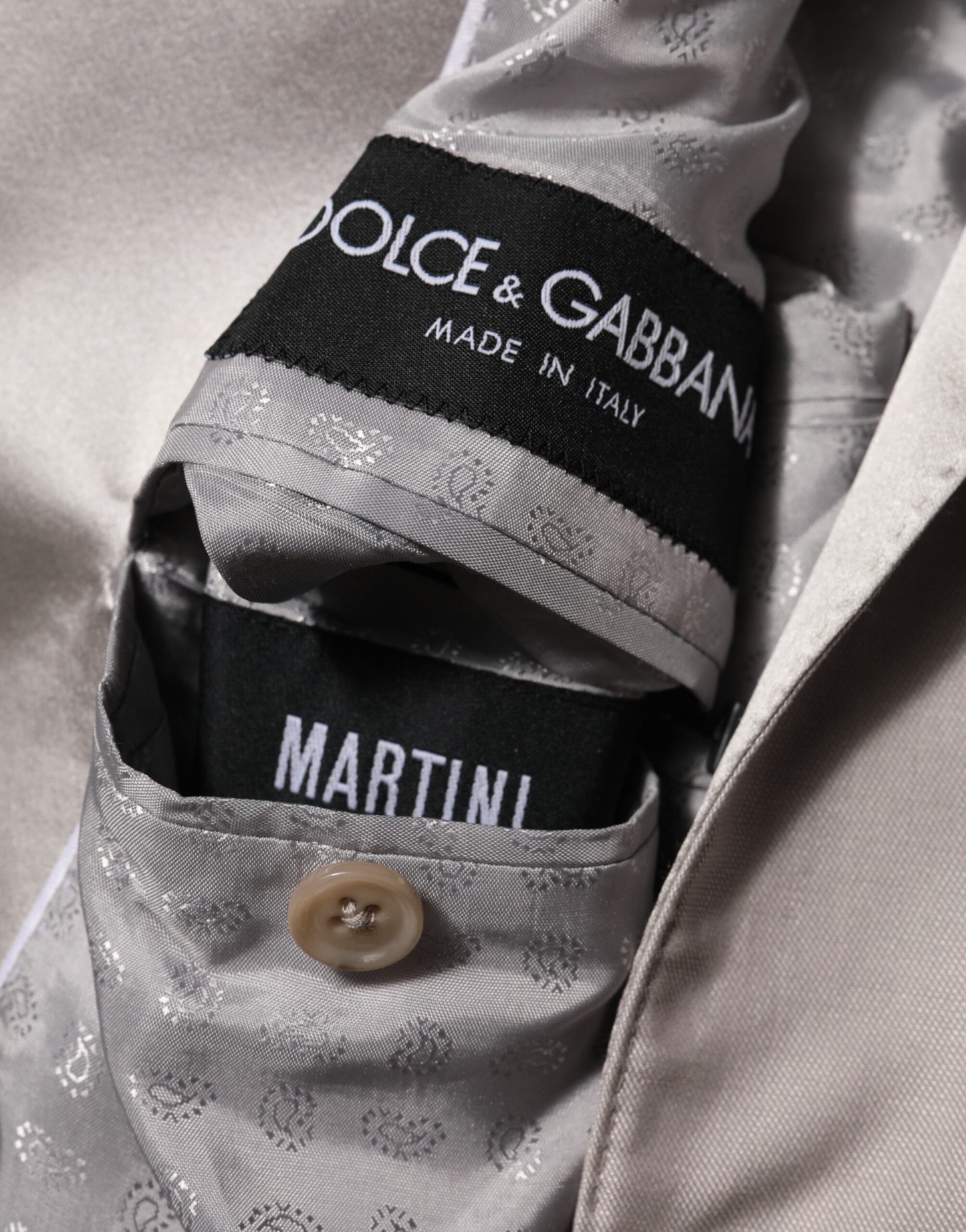 Dolce &amp; Gabbana – Hellgrauer 2-teiliger MARTINI-Anzug aus Wolle